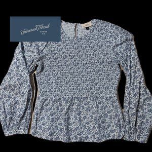 Universal Thread Smocked Peplum floral print M